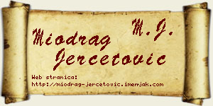 Miodrag Jerčetović vizit kartica